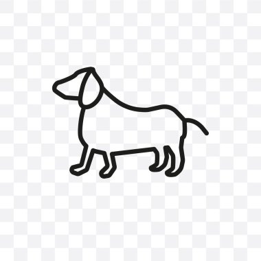 Dalmaçya köpeği vektör lineer simge üzerinde şeffaf arka plan izole, Dalmaçya köpeği saydamlık kavramı web için kullanılan ve mobil olabilir