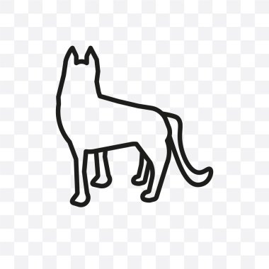 Goldador köpek vektör lineer simgesi üzerinde şeffaf arka plan izole, Goldador köpek saydamlık kavramı web ve mobil için kullanılabilir