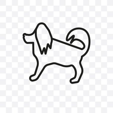 Hovawart köpek vektör lineer simgesi üzerinde şeffaf arka plan izole, Hovawart köpek saydamlık kavramı web ve mobil için kullanılabilir