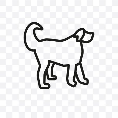 Vizsla köpek vektör lineer simgesi üzerinde şeffaf arka plan izole, Vizsla köpek saydamlık kavramı web ve mobil için kullanılabilir