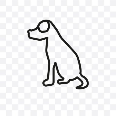 Malta köpek vektör lineer simge üzerinde şeffaf arka plan izole, Malta köpek saydamlık kavramı web için kullanılan ve mobil olabilir