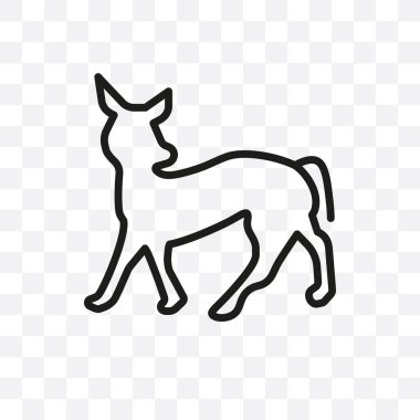 Mudi köpek vektör lineer simgesi üzerinde şeffaf arka plan izole, Mudi köpek saydamlık kavramı web ve mobil için kullanılabilir