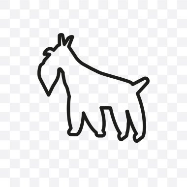 Shar Pei köpek vektör lineer simgesi üzerinde şeffaf arka plan izole, Shar Pei Köpek saydamlık kavramı web ve mobil için kullanılabilir