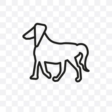 İrlandalı Terrier köpek vektör lineer simgesi üzerinde şeffaf arka plan izole, İrlandalı Terrier köpek saydamlık kavramı web ve mobil için kullanılabilir