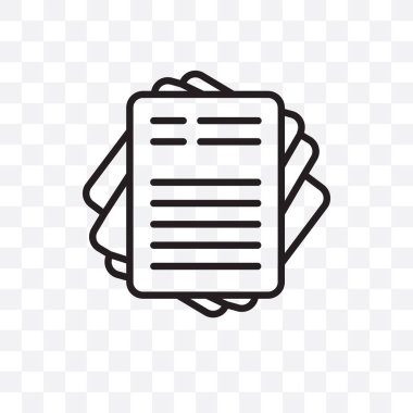 Kağıt vektör lineer simgesi üzerinde şeffaf arka plan izole, kağıt saydamlık kavramı web için kullanılan ve mobil olabilir