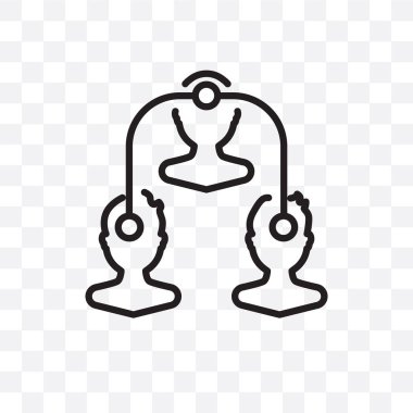 Sosyoloji vektör lineer simgesi üzerinde şeffaf arka plan izole, Sosyoloji saydamlık kavramı web ve mobil için kullanılabilir