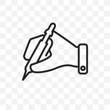 Vektör Lineer simgesi üzerinde şeffaf arka plan izole yazma, saydamlık kavramı yazma web ve mobil için kullanılabilir