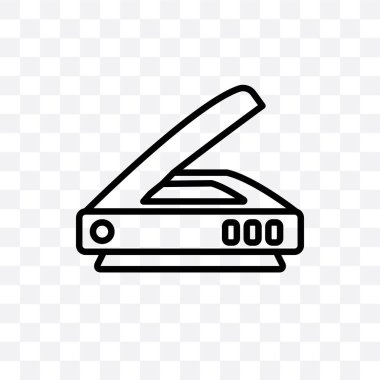 Tarayıcı vektör lineer simgesi üzerinde şeffaf arka plan izole, web ve mobil tarayıcı saydamlık kavramı kullanılabilir