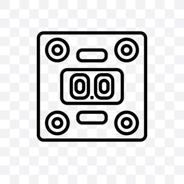 Vektör Lineer simgesi üzerinde şeffaf arka plan izole tartma, tartı saydamlık kavramı web ve mobil için kullanılabilir