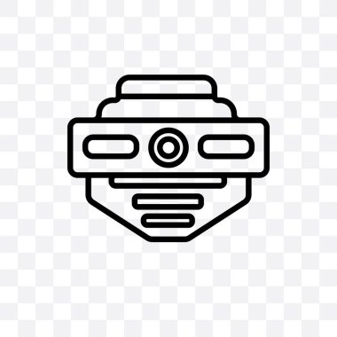 duman dedektörü vektör lineer simge üzerinde şeffaf arka plan izole, duman dedektörü saydamlık kavramı web için kullanılan ve mobil olabilir