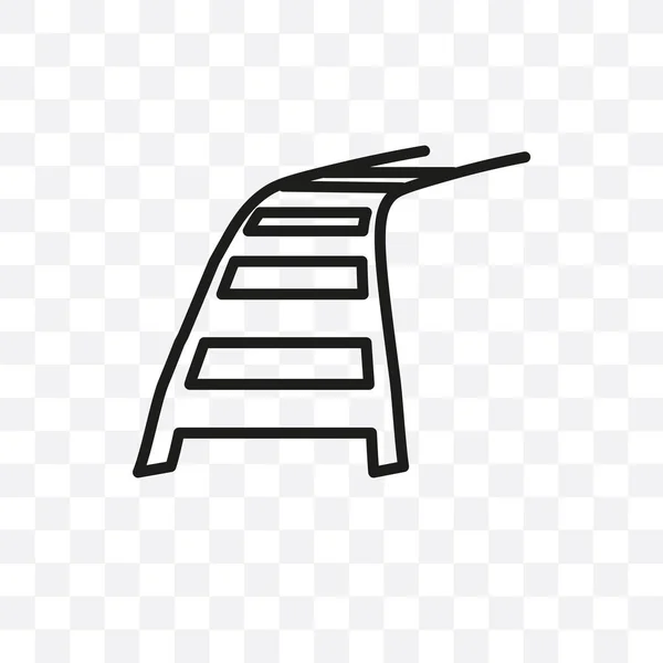Trem Rails Vetor Ícone Linear Isolado Fundo Transparente Trem Rails —  Vetores de Stock