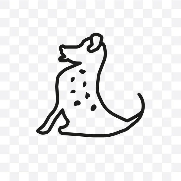 Amerikaanse Leopard Hound Dog Vector Lineaire Pictogram Geïsoleerd Transparante Achtergrond — Stockvector