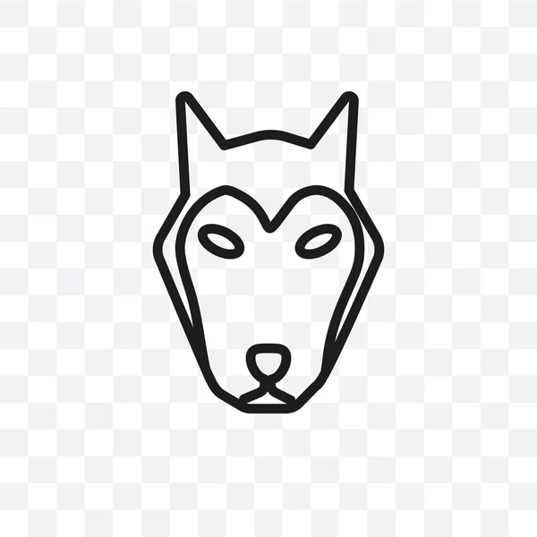 Прозрачном Фоне Выделена Векторная Иконка Собаки Клее Кай Аляске Концепция — стоковый вектор