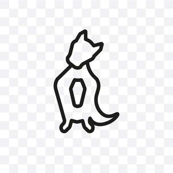 Собака Austrailian Шепард Векторні Лінійних Значок Ізольовані Прозорим Фоном Austrailian — стоковий вектор