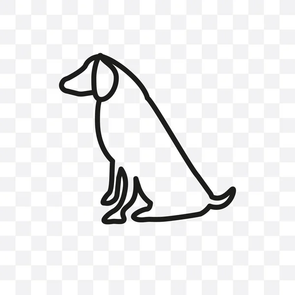 American Water Spaniel Dog Vector Linear Icon Isolated Transparent Background — Stock Vector