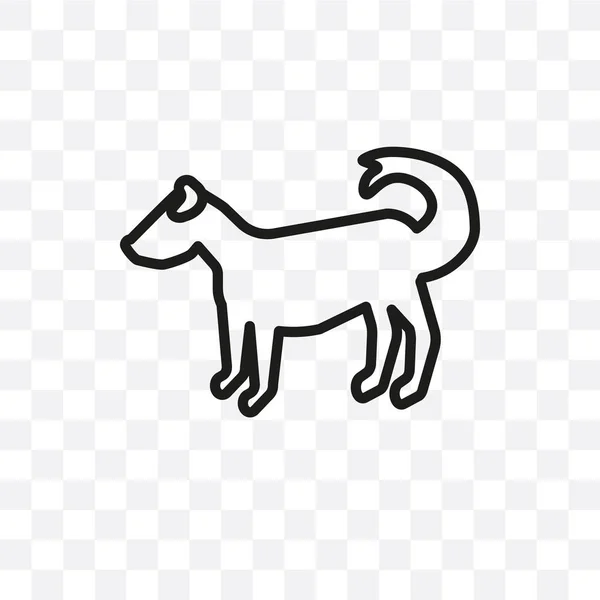Anatolian Shepherd Dog Vetor Cão Ícone Linear Isolado Fundo Transparente — Vetor de Stock