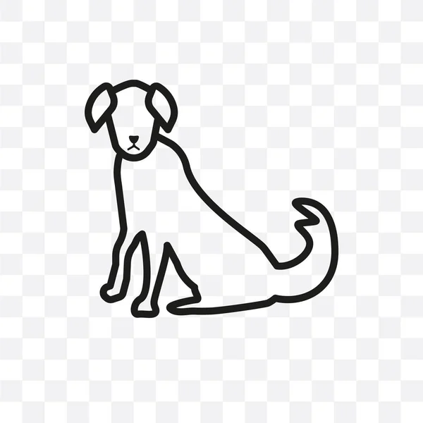 Bernese Dağ Köpeği Vektör Lineer Simgesi Üzerinde Şeffaf Arka Plan — Stok Vektör