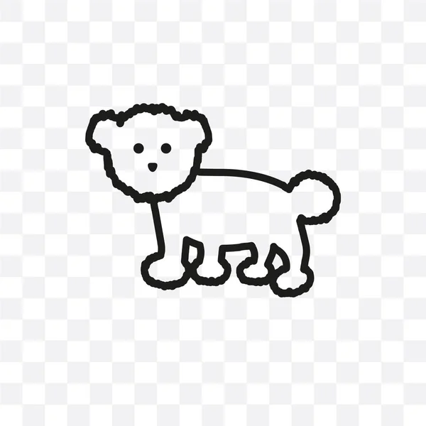 Bloodhound Perro Vector Icono Lineal Aislado Sobre Fondo Transparente Concepto — Vector de stock