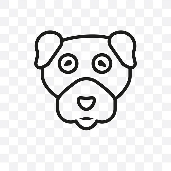 ボクサー犬ベクトル透明な背景に分離線形のアイコン ボクサー犬透明性の概念を使用して Web や携帯電話 — ストックベクタ