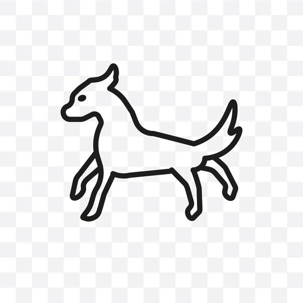 Корги Собака Вектор Линейный Значок Изолирован Прозрачном Фоне Корги Собака — стоковый вектор