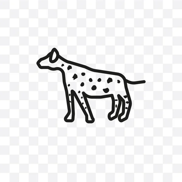 Doberman Dog Vector Linear Icon Isolated Transparent Background Doberman Dog — Stock Vector
