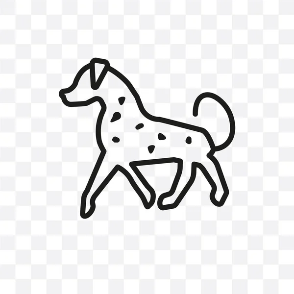Fieldspaniël Hond Vector Lineaire Pictogram Geïsoleerd Transparante Achtergrond Fieldspaniël Hond — Stockvector