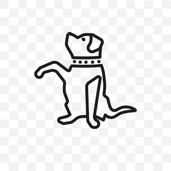 Golden Retriever Hund Vektor Lineares Symbol Isoliert Auf Transparentem Hintergrund — Stockvektor