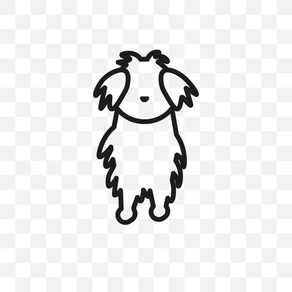 Maltipoo Dog Vector Linear Icon Isolated Transparent Background Maltipoo Dog — Stock Vector