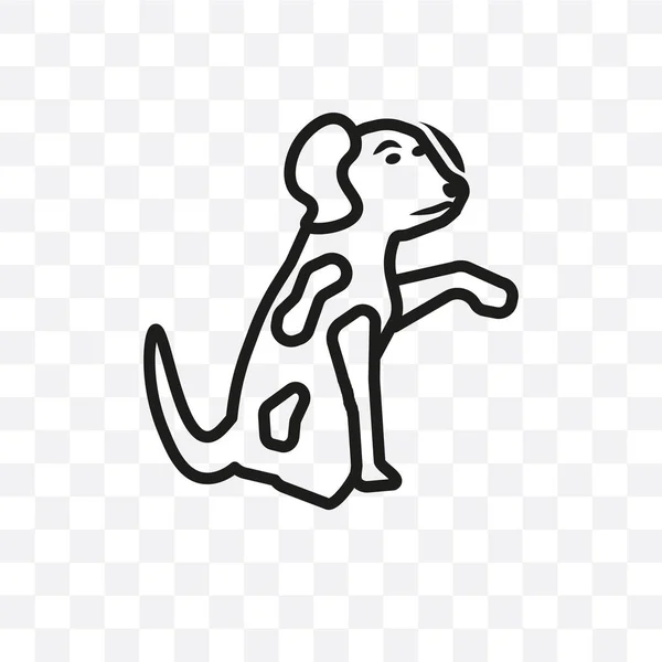Vizsla Dog Vector Linear Icon Isolated Transparent Background Vizsla Dog — Stock Vector