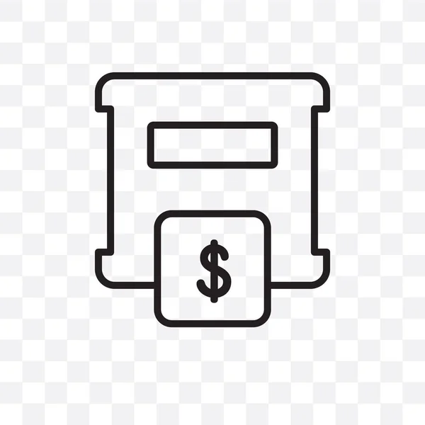 Ícone Linear Vetorial Moneybox Isolado Fundo Transparente Conceito Transparência Moneybox — Vetor de Stock
