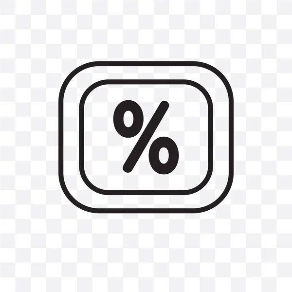 Ícone Linear Vetorial Percentual Isolado Fundo Transparente Conceito Transparência Percentual —  Vetores de Stock