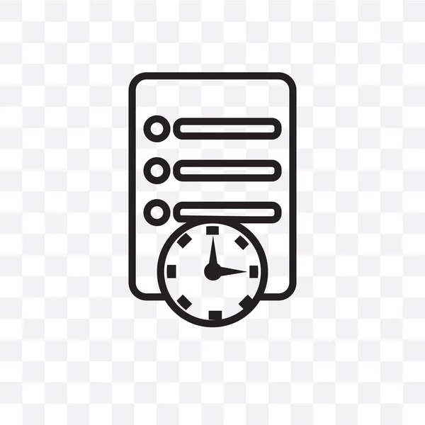 Lista Espera Vector Icono Lineal Aislado Fondo Transparente Concepto Transparencia — Archivo Imágenes Vectoriales