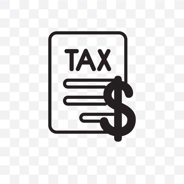 Daňové Vektor Lineární Ikona Izolované Průhledné Pozadí Koncept Transparentnosti Daňových — Stockový vektor