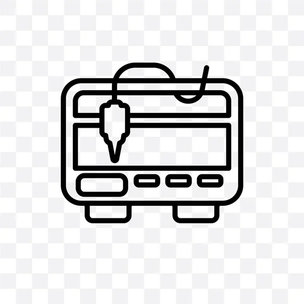Иконка Вектора Принтера Выделена Прозрачном Фоне Концепция Прозрачности Принтера Использована — стоковый вектор