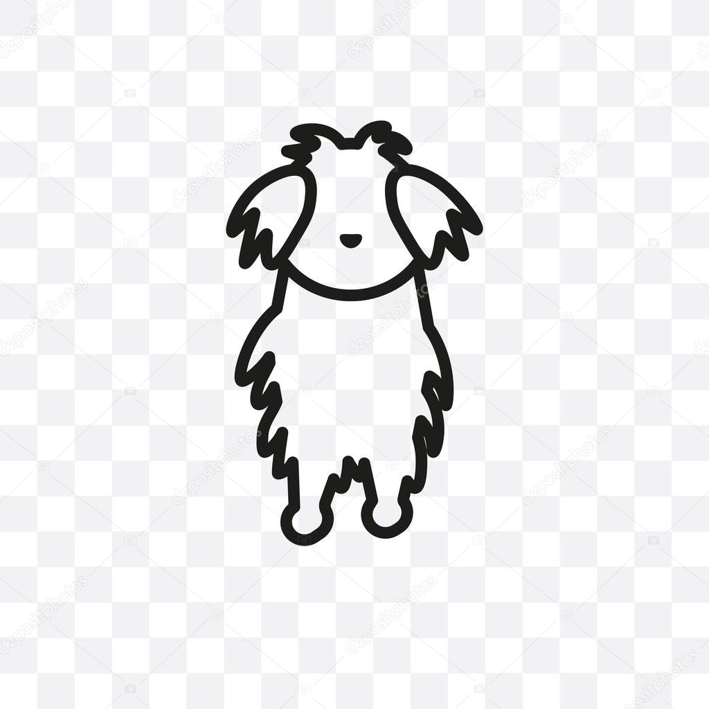 Maltipoo dog vector linear icon isolated on transparent background, Maltipoo dog transparency concept can be used for web and mobile