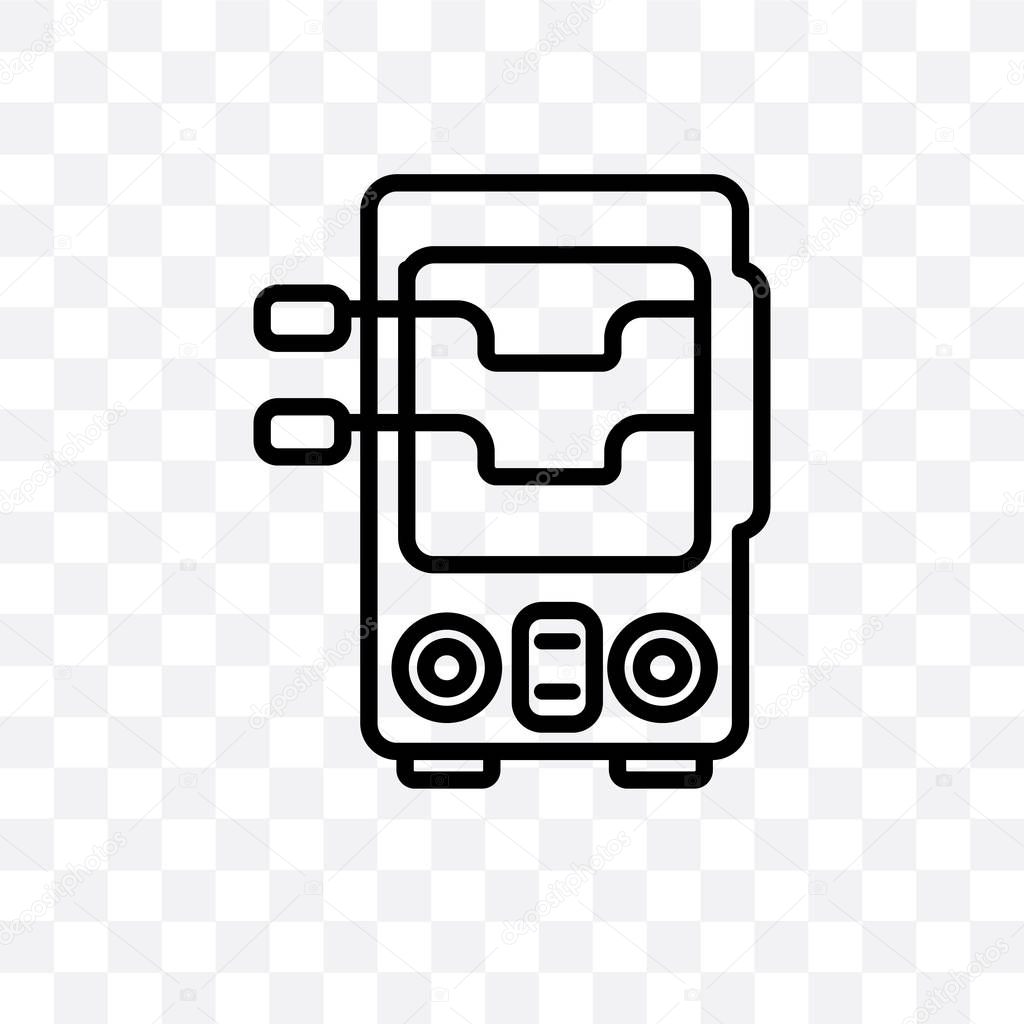 rotisserie vector linear icon isolated on transparent background, rotisserie transparency concept can be used for web and mobile