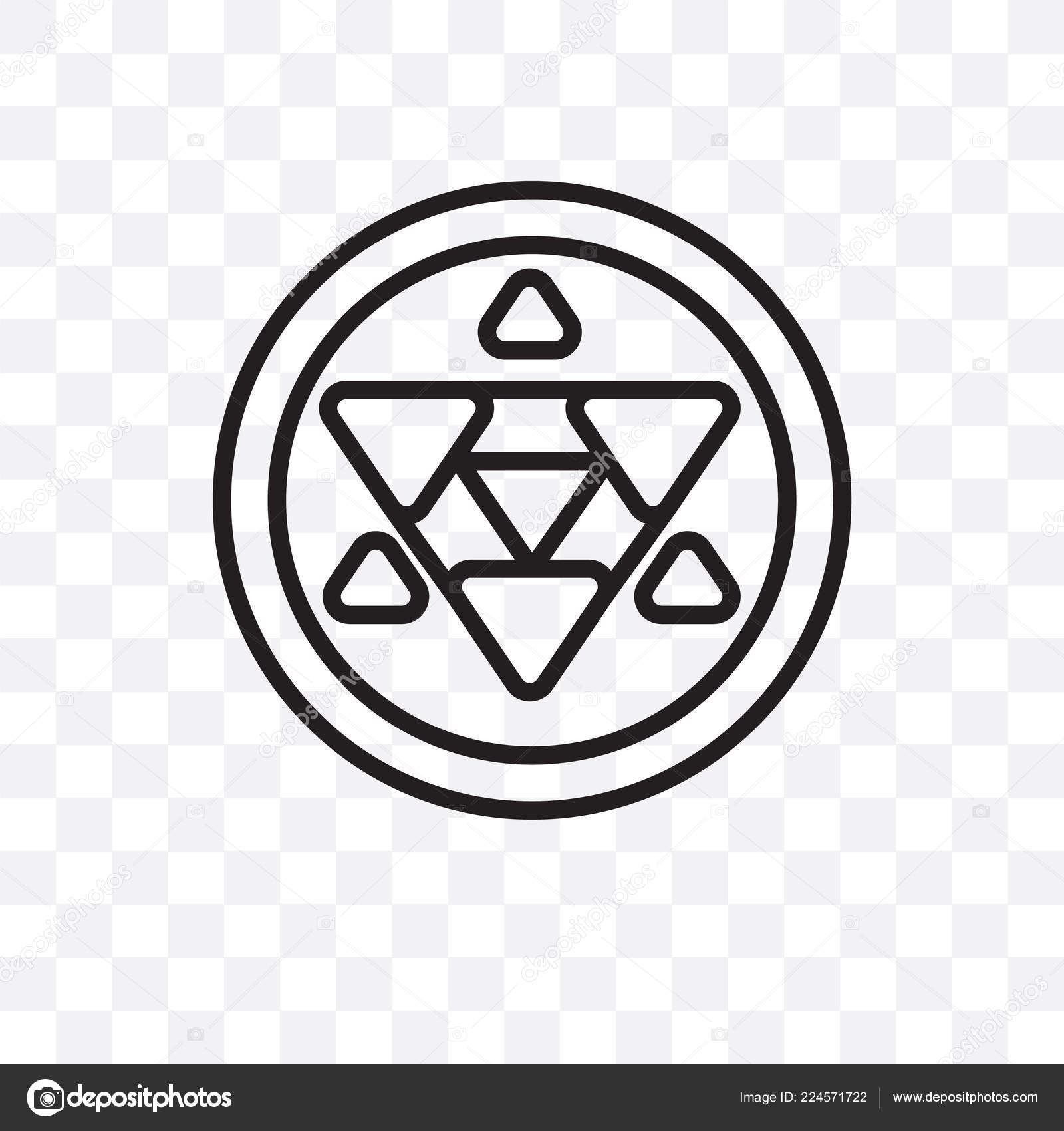 Metatron Cube Vector Linear Icon Isolated Transparent Background
