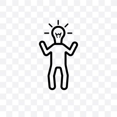 saydam arka plan üzerinde izole rahat insan vektör lineer simge rahat insan saydamlık kavramı web için kullanılan ve mobil olabilir