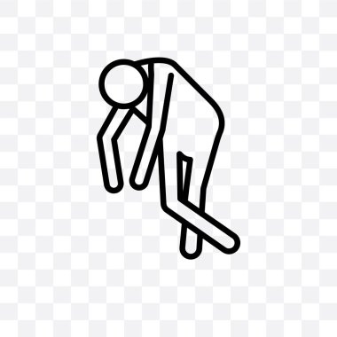 saydam arka plan üzerinde izole enerjik insan vektör lineer simge enerjik insan saydamlık kavramı web için kullanılan ve mobil olabilir