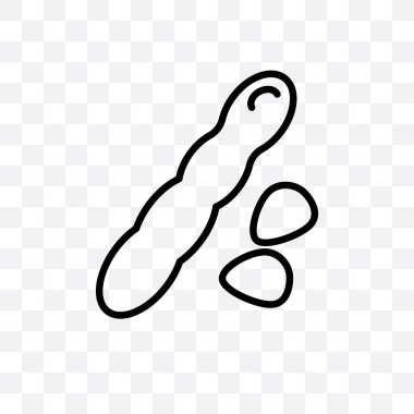 Demirhindi vektör lineer simgesi üzerinde şeffaf arka plan izole, demirhindi saydamlık kavramı web ve mobil için kullanılabilir