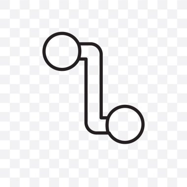 Şeffaf arka plan üzerinde izole satırı segment vektör lineer simgesi, web için kullanılan ve mobil hattı kesimi saydamlık kavramı olabilir