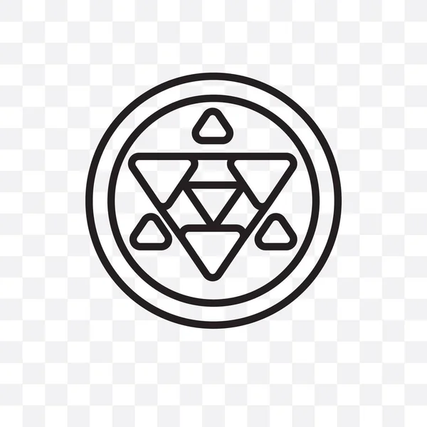 Metatron Cube Vector Lineaire Pictogram Geïsoleerd Transparante Achtergrond Metatron Kubus — Stockvector