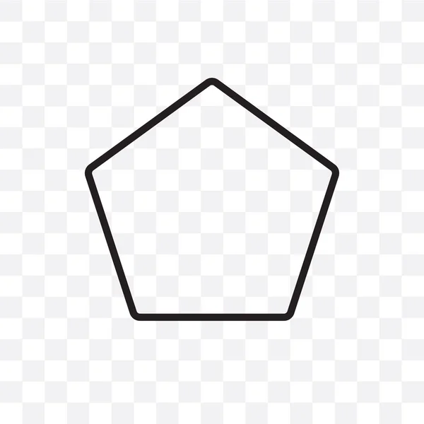 Πεντάγωνο Διάνυσμα Γραμμική Εικονίδιο Απομονώνονται Διαφανές Φόντο Πεντάγωνο Διαφάνεια Έννοια — Διανυσματικό Αρχείο