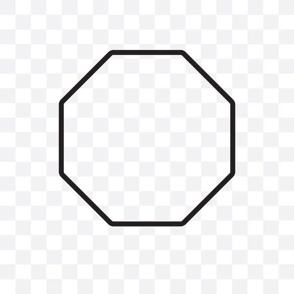 Οκτάγωνο Διάνυσμα Γραμμική Εικονίδιο Απομονώνονται Διαφανές Φόντο Οκτάγωνο Διαφάνεια Έννοια — Διανυσματικό Αρχείο
