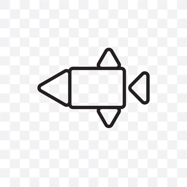 Σχήμα Πολυγωνικό Ψάρια Μικρά Τρίγωνα Διάνυσμα Γραμμική Εικονίδιο Απομονώνονται Διαφανές — Διανυσματικό Αρχείο