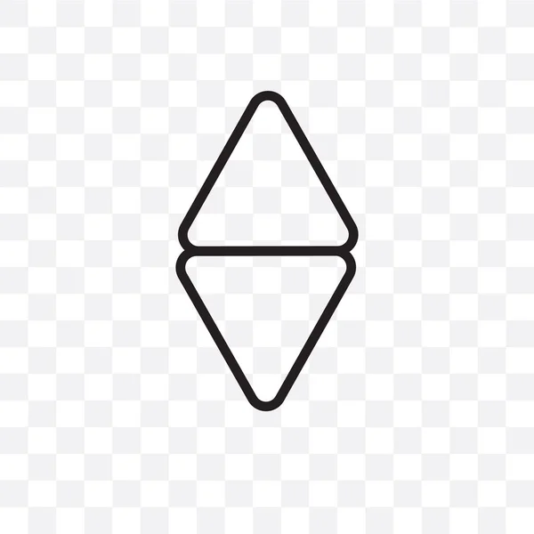 Dreiecke Paar Vektor Lineares Symbol Isoliert Auf Transparentem Hintergrund Dreiecke — Stockvektor