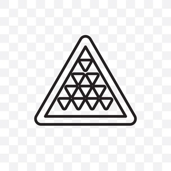 三角形の三角形ベクトル透明な背景に分離線形のアイコン Web や携帯電話三角形透明性概念の三角形を使用できます — ストックベクタ
