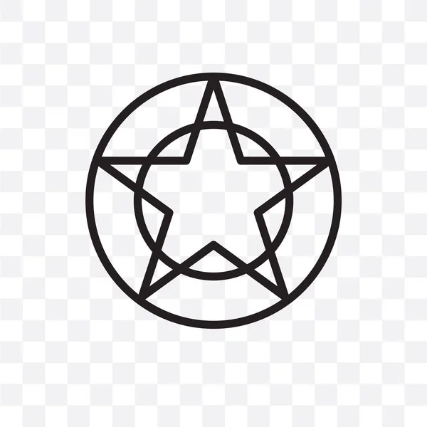 Pentagrammische Vektor Lineares Symbol Isoliert Auf Transparentem Hintergrund Pentagrammische Transparenz — Stockvektor