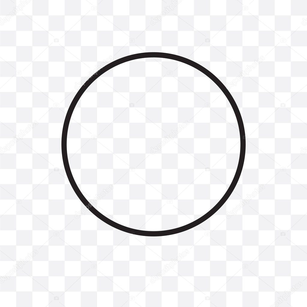 Sphere vector linear icon isolated on transparent background, Sphere transparency concept can be used for web and mobile