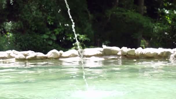 Chorro Agua Salpicado Cámara Lenta Aguas Termales Caribe Agua Cámara — Vídeos de Stock